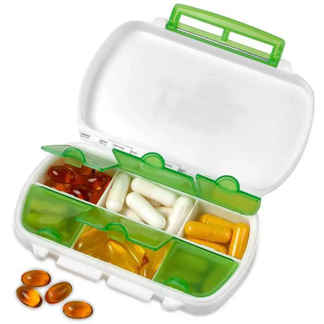 Alt view image 7 of 7 - Pill Boxes- Pack of 2 Waterproof Medicine Pill Holder Cases, BPA-Free Daily Tablet Holder Storage Organizer Dispenser for Medications, Supplements, & Vitamins, Ideal for Travel by MEDca