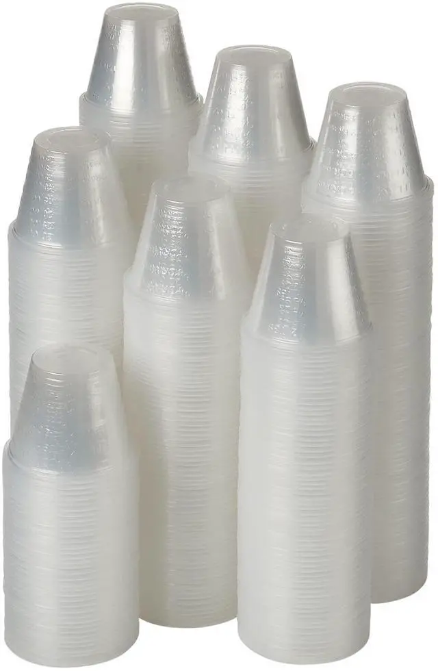 Main image of Clear Medicine Cups (1oz) - Pack of 500 - Plastic Disposable Graduated Medicine Cups with Measurements for Medication Arts & Crafts Mouthwash and More