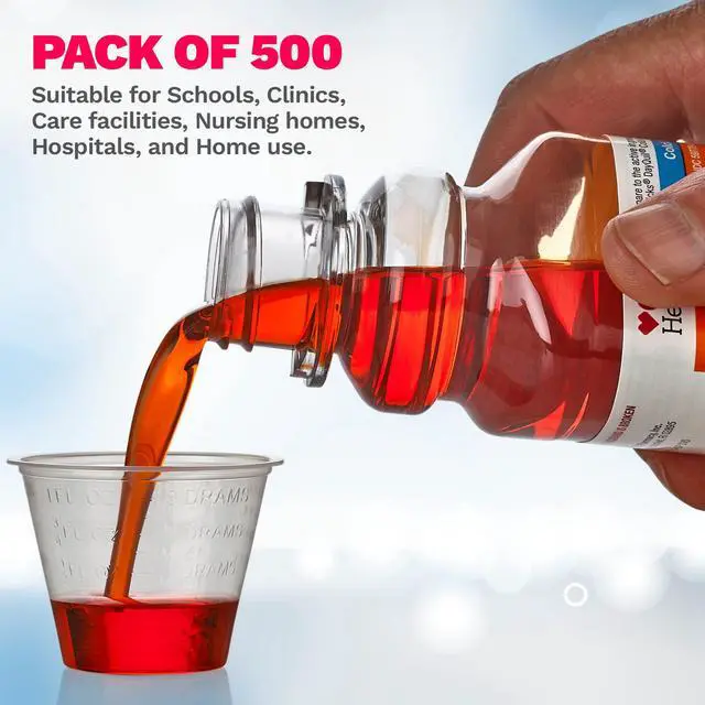 Alt view image 4 of 6 - Clear Medicine Cups (1oz) - Pack of 500 - Plastic Disposable Graduated Medicine Cups with Measurements for Medication Arts & Crafts Mouthwash and More