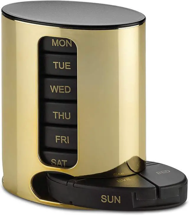 Main image of Weekly Pill Box - (4 Times a Day) - Daily Stackable Medication - Premium AM/PM Weekly Pill Box with 7