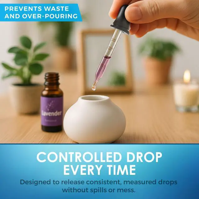 Alt view image 4 of 7 - Eye Dropper - (Pack of 4) Bent & Straight Tip Calibrated Glass Medicine Droppers for Essential Oils | Dropper for Accurate Easy Dose and Measurement (1 mL Capacity)