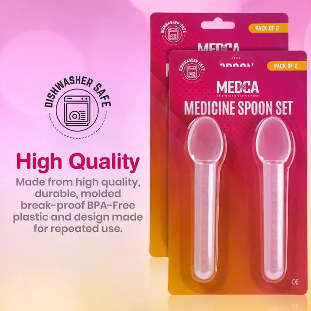 Alt view image 5 of 7 - Calibrated Medicine Spoon for Kids, Baby & Toddler - (Pack of 4) - 2 Tsp/10 mL Capacity Plastic Oral Liquid Dose Medication Graduated Dispenser