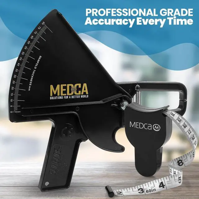 Alt view image 4 of 7 - Pro Skinfold Caliper and Body Measurement Tape - Precision Body Fat Tool Plus BMI Chart - Accurately Measure and Gauge Body Fat Help Track Weight Loss and Achieve Fitness Goals for Men and Women