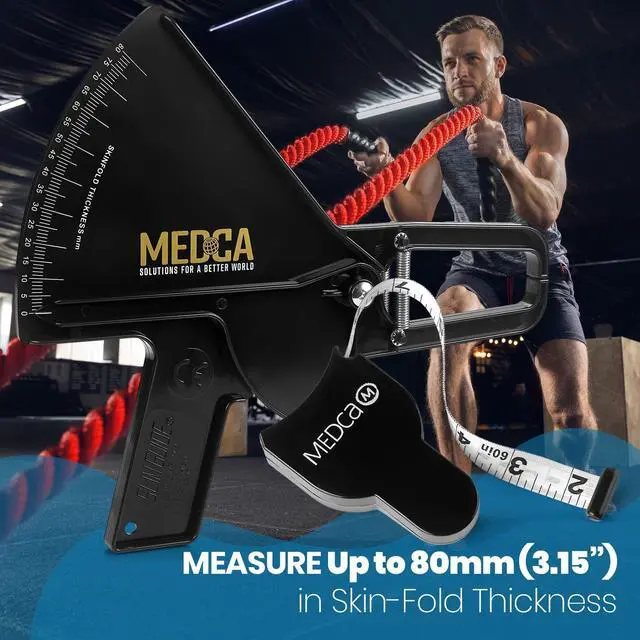 Alt view image 6 of 7 - Pro Skinfold Caliper and Body Measurement Tape - Precision Body Fat Tool Plus BMI Chart - Accurately Measure and Gauge Body Fat Help Track Weight Loss and Achieve Fitness Goals for Men and Women
