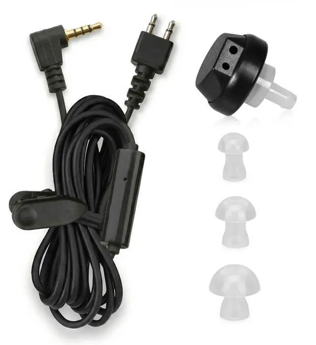 Main image of MEDca 2.5mm Hearing Aid Replacement Cord w/ 2-Pin Receiver & Earbud Set - Compatible with Pocket Hearing Aid Cable for Body Worn Sound Amplifiers - Personal Hearing Amplifier Accessory & 3 Ear Domes