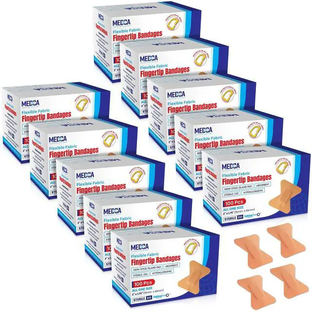 Main image of Flexible Fabric Bandages - Flex Fabric Adhesive Bandages Finger-Tip Care and to Protect Wounds from Infection - (Bulk 1000 Count Case)