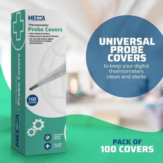 Alt view image 2 of 7 - Thermometer Probe Covers - Pack of 100 - Universal and Disposable Probe Cover Box for Digital Thermometer