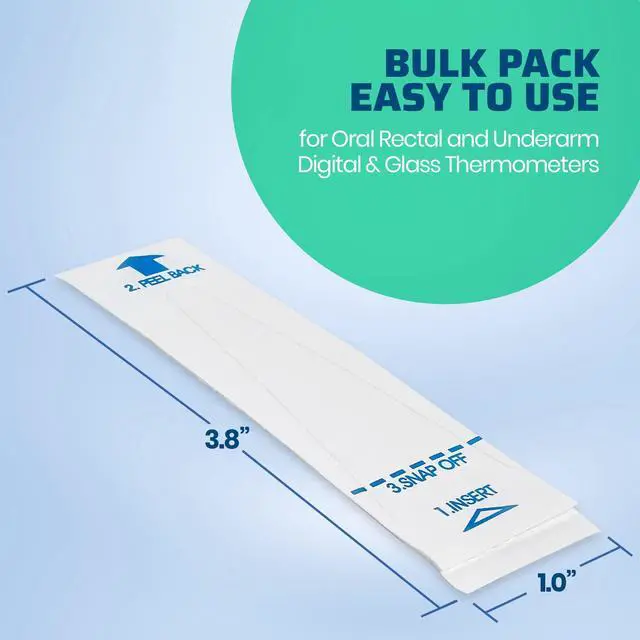 Alt view image 3 of 7 - Thermometer Probe Covers - Pack of 100 - Universal and Disposable Probe Cover Box for Digital Thermometer