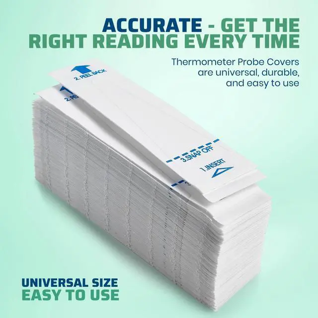 Alt view image 5 of 7 - Thermometer Probe Covers - Pack of 100 - Universal and Disposable Probe Cover Box for Digital Thermometer