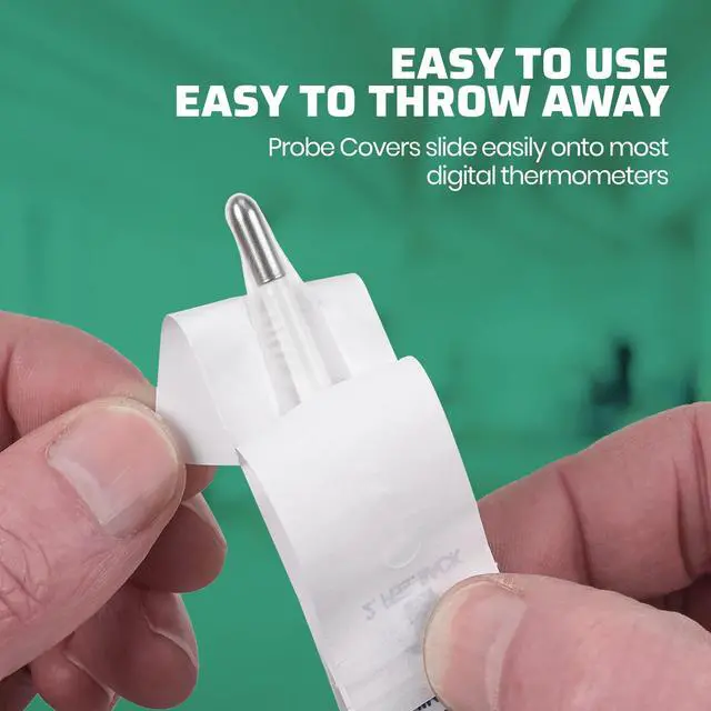 Alt view image 6 of 7 - Thermometer Probe Covers - Pack of 100 - Universal and Disposable Probe Cover Box for Digital Thermometer