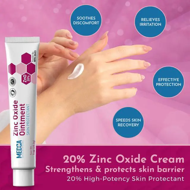 Alt view image 4 of 7 - High-Potency 20% Zinc Oxide Ointment - (Pack of 24) Baby Diaper Rash Cream and Gentle Skin Protectant Barrier for Chafed Skin, Wetness Daily & Overnight Protection Soothing, Hypoallergenic, 1oz Tubes