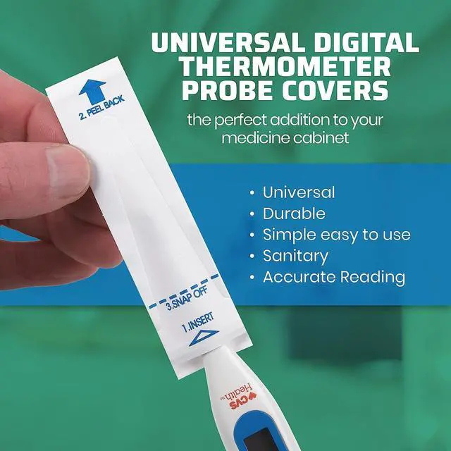 Alt view image 2 of 7 - MEDca Digital Thermometer Probe Covers, Pack of 200 - Universal Disposable Oral, Rectal and Underarm Thermometer Sleeves for Home, Clinic and Pet Use
