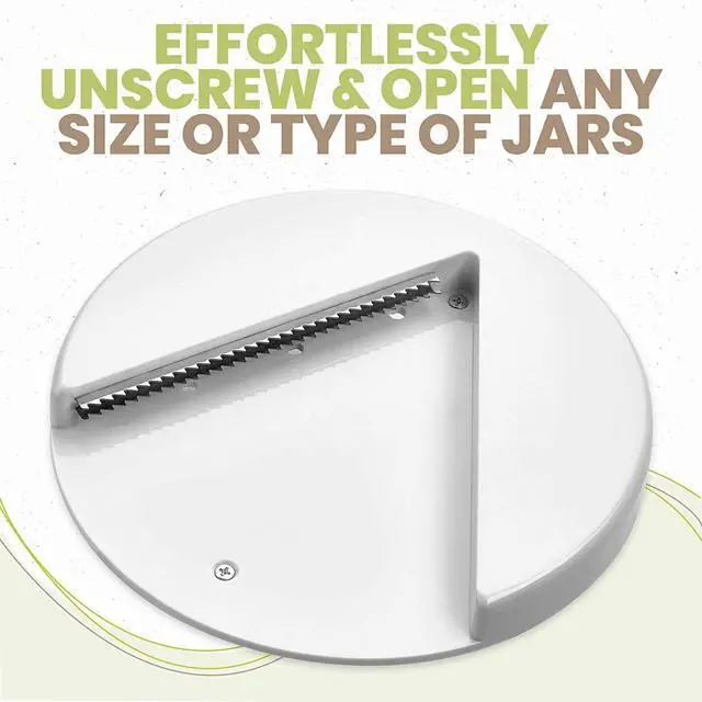 Alt view image 5 of 7 - MEDca Under Cabinet Jar and Bottle Opener - Manual Multi Size Lid Opener with Steel Teeth for Arthritis, Weak Hands and Seniors, Mounts Out of Sight, White