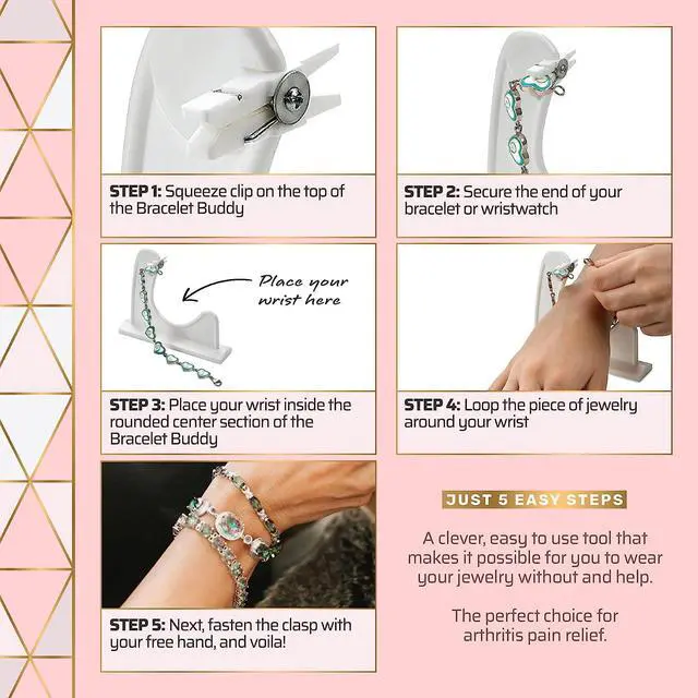 Alt view image 3 of 7 - MEDca Bracelet Buddy Jewelry Helper, 2 Pack - One Handed Bracelet and Watch Fastening Aid for Arthritis, Weak Hands and Limited Dexterity