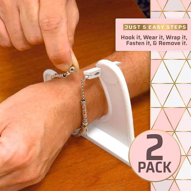 Alt view image 6 of 7 - MEDca Bracelet Buddy Jewelry Helper, 2 Pack - One Handed Bracelet and Watch Fastening Aid for Arthritis, Weak Hands and Limited Dexterity