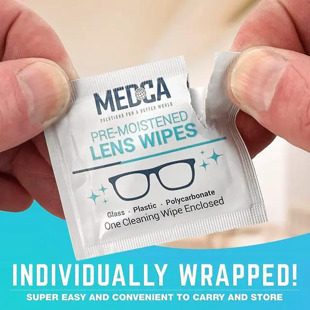 Alt view image 4 of 7 - Premoistened Lens and Glass Cleaning Wipes - Portable Travel Cleaner for Glasses, Camera, Cell Phone, Smartphone, and Tablet - Disposable, Quick Drying, Streak Free - Individually Wrapped, Pack of 100