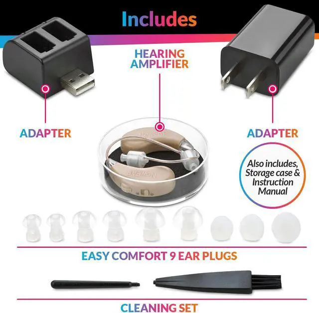 Alt view image 4 of 7 - Premium BTE Hearing Amplifiers - Digital Ear Amplification Device Pair and Rechargeable Behind the Ear Hearing Amplifier Set with Sound Amplification for the Hard of Hearing by MEDca