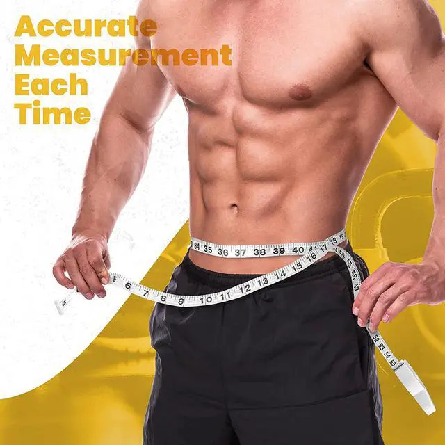 Alt view image 6 of 7 - Body Tape Measure and Skinfold Caliper for Body - 4 Piece Set - Skin Fold Body Fat Analyzer and BMI Measurement Tool, White