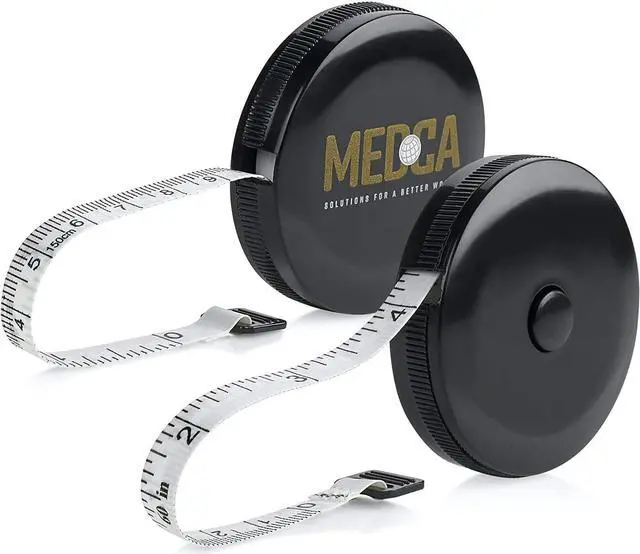 Main image of Tape Measure for Body Measuring Tape, (Pack of 2) Dual Sided Inch and CM, Portable, Retractable Soft Ruler Tool for Measurements Body Fat, Fitness Sewing Tailor Fabric and Accurate Body Fat Calculator