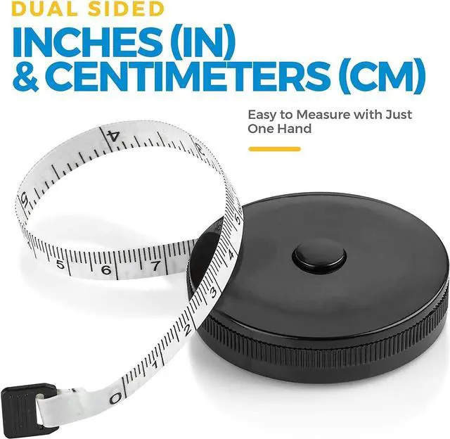 Alt view image 4 of 7 - Tape Measure for Body Measuring Tape, (Pack of 2) Dual Sided Inch and CM, Portable, Retractable Soft Ruler Tool for Measurements Body Fat, Fitness Sewing Tailor Fabric and Accurate Body Fat Calculator