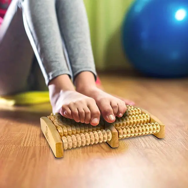 Alt view image 6 of 7 - Dual Foot Massager Roller - (Large) Feet, Arch and Heel Pain, Plantar Fasciitis Relief Help Improve Circulation and Acupressure Reflexology Machine Tool by MEDca