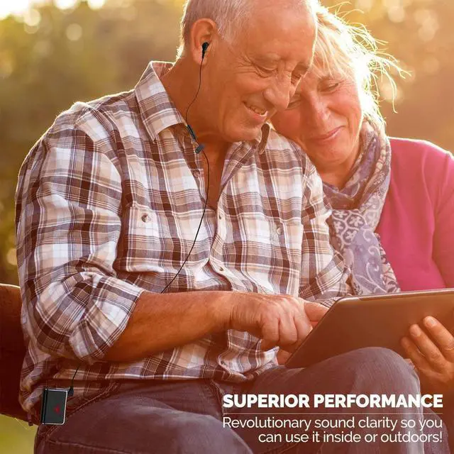 Alt view image 6 of 7 - Personal Sound Amplifier - Audio Hearing Amplifier Device and Voice Enhancer Device for Sound Gain of 50dB, Up to 100 Feet Away, Pocket Hearing Devices