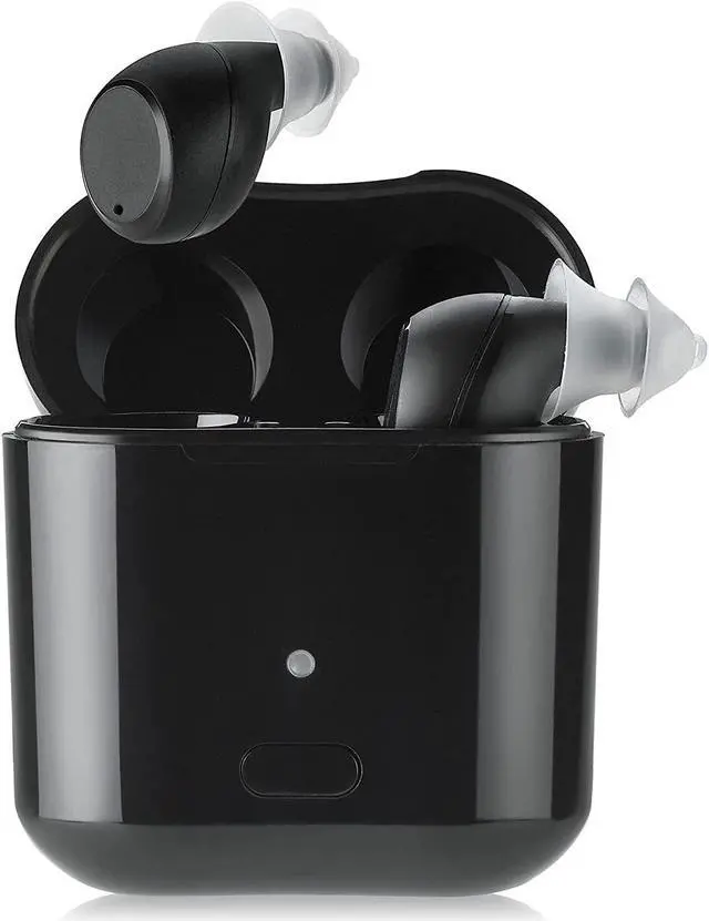 Main image of Hearing Amplifier Rechargeable to Aid and Assist Adults and Seniors Hearing, 24 Hours Battery life Wireless Sound Amplifier with Portable Charging Case, Gain up to 38db