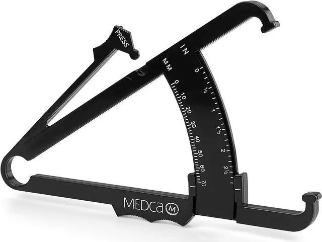 Alt view image 4 of 7 - Body Fat Caliper and Measuring Tape for Body - Skin Fold Body Fat Analyzer and BMI Measurement Tool by MEDca