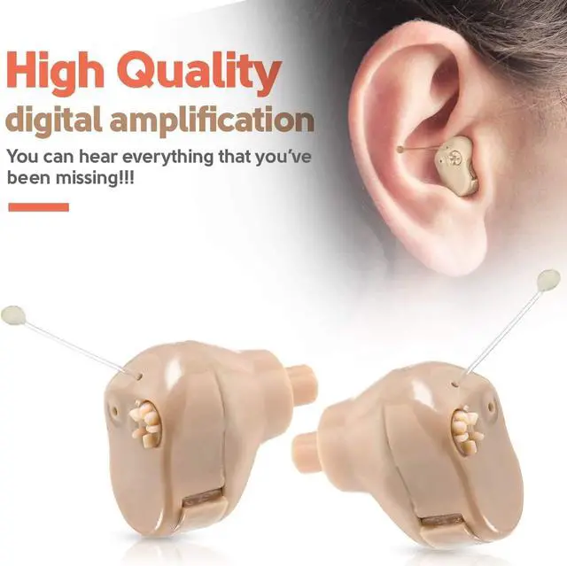 Alt view image 2 of 7 - Hearing Amplifier Set - Mini ITC (in-The-Canal), in Ear Personal Hearing Amplification and Digital Sound Enhancer PSAD (Pair) Extra Small Upgraded Second Generation Design by MEDca