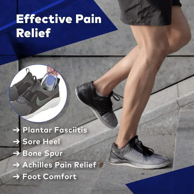 Alt view image 6 of 7 - MEDCA Silicone Gel Heel Cushion Pads, Cups - Shoe Inserts for Plantar Fasciitis, Prevents Sore Heel, Bone Spur & Achilles Pain Relief for Women, US Shoe Size 4.5-8