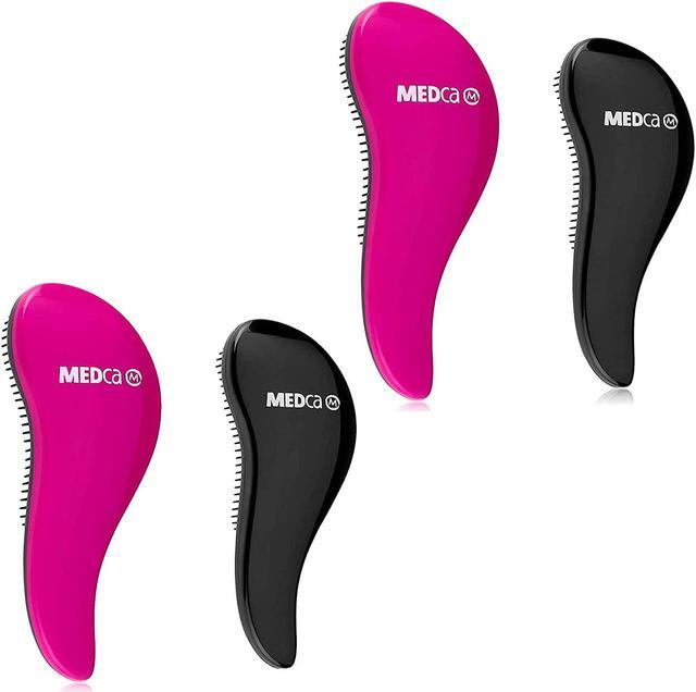 Main image of Detangling Brush - (2 Black & 2 Pink Hair Detangler Brushes) Pain-Free Hair Brush Straightener that Removes Tangles and Knots Straightening Hair Shiny and Smooth