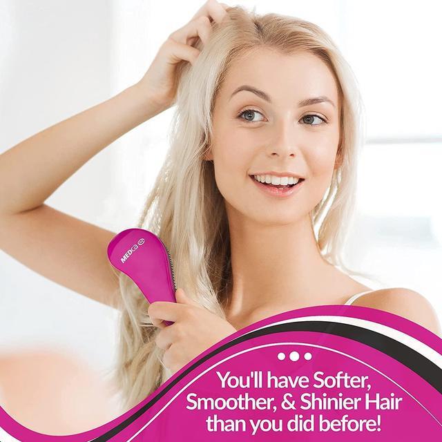 Alt view image 5 of 7 - Detangling Brush - (2 Black & 2 Pink Hair Detangler Brushes) Pain-Free Hair Brush Straightener that Removes Tangles and Knots Straightening Hair Shiny and Smooth