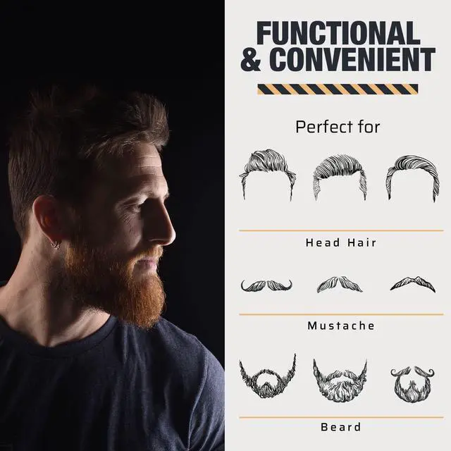 Alt view image 4 of 7 - Wooden Beard and Comb Set for Men - Perfect for Beards Head Hair and Mustaches Men's Grooming Kit for Styling, Applying Beard Oils and Balms for Better Hair Care Growth and Impressive Hair Health