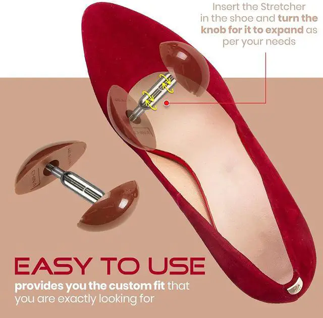Alt view image 5 of 7 - MEDca Shoe Stretcher Total of 2 Stretchers, 1 Pair, Brown