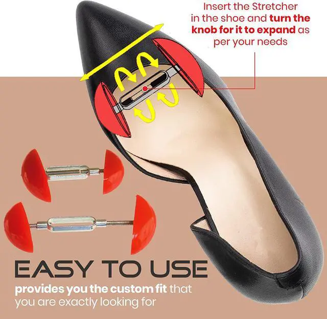 Alt view image 5 of 7 - Medca Amazing Shoe Stretcher - Unique Design - Lightweight & Handy - Strong & Durable Materials - Sold As a Pack Of 2 - Red