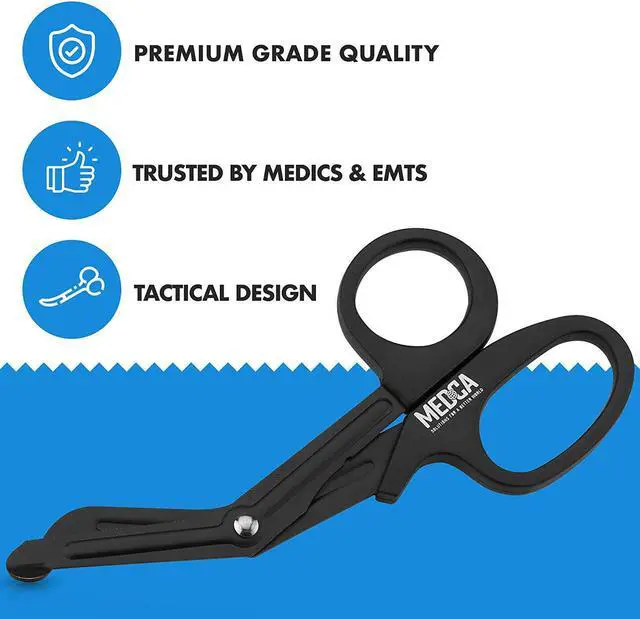 Alt view image 2 of 7 - Medical Bandage Scissors - Trauma Scissors and EMT First Responder Shears - Made with Premium Quality Stainless Steel for Nurse, Doctors, First Aid Supplies, 7.5 inch Length