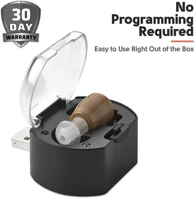 Alt view image 2 of 7 - MEDca ITE Mini Ear Amplifier Rechargeable Microtron Set - So Small It's Barely Visible - (1 Pair)