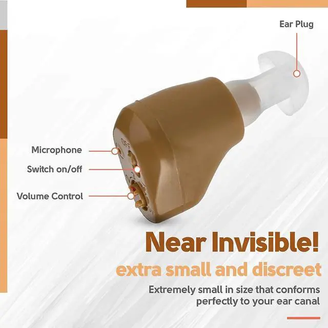 Alt view image 3 of 7 - MEDca ITE Mini Ear Amplifier Rechargeable Microtron Set - So Small It's Barely Visible - (1 Pair)