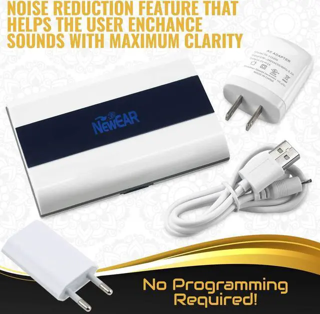 Alt view image 2 of 7 - MEDca Behind The Ear Sound Amplifier - Rechargable BTE Hearing Ear Amplification Device and Digital Sound Enhancer PSAD for The Hard of Hearing, Noise Reducing Feature