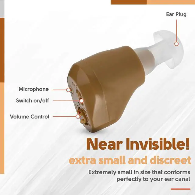 Alt view image 4 of 7 - MEDca ITE Rechargeable Personal Sound Mini Ear Amplifier
