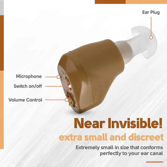 Alt view image 4 of 7 - MEDca ITE Rechargeable Personal Sound Mini Ear Amplifier