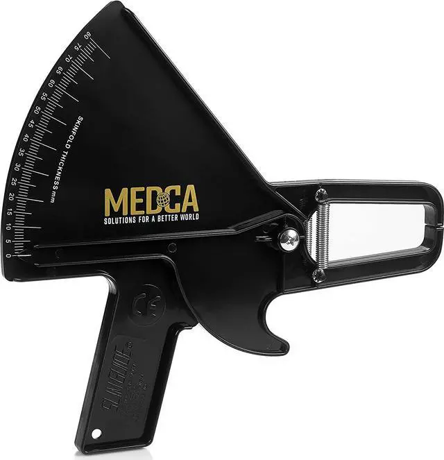 Main image of Pro Body Skin Caliper - Handheld BMI Measuring Tool - Accurate Skinfold Caliper Measures Fat for Men and Women, for Monitoring Fitness and Weight Loss Goals, Instructions and Body Fat Chart, Black