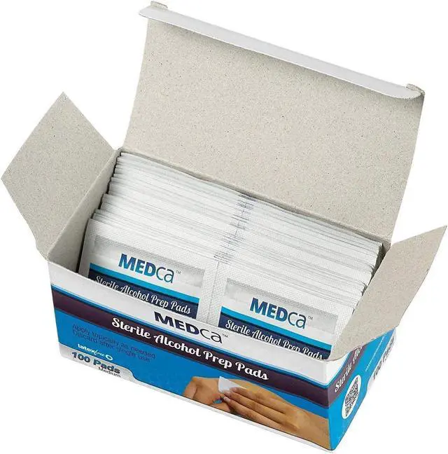 Alt view image 4 of 6 - Alcohol Prep Pads, Sterile, Medium, 2-Ply Cotton Gauze - Individually Wrapped (100 Count)