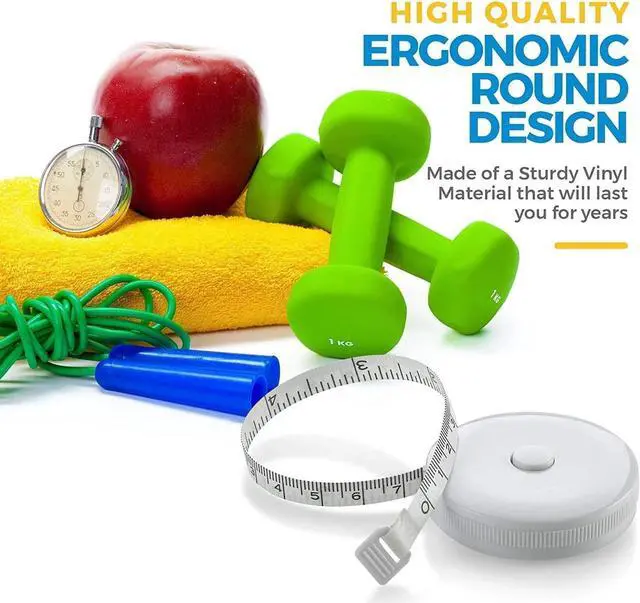 Alt view image 3 of 7 - Body Tape Measure -(4-Pack) Measuring Tape Fat Weight Monitors, (Inches & cm) Retractable Tape Measure Ruler for Accurate Body Fat Calculator Helps Calculate Fitness Body Measurements