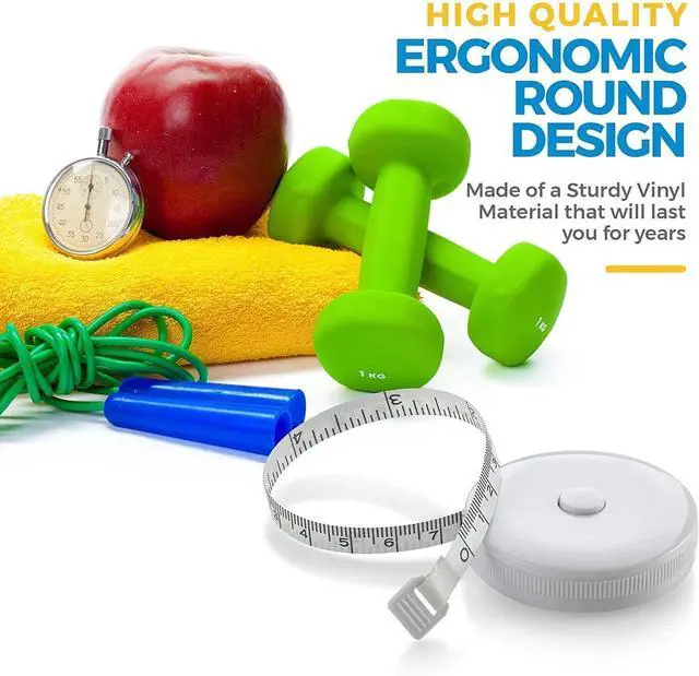 Alt view image 3 of 7 - Body Tape Measure -(4-Pack) Measuring Tape Fat Weight Monitors, (Inches & cm) Retractable Tape Measure Ruler for Accurate Body Fat Calculator Helps Calculate Fitness Body Measurements
