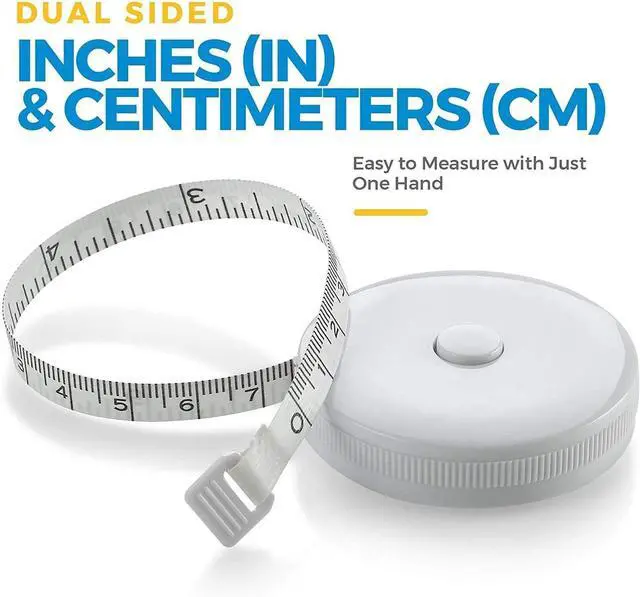 Alt view image 4 of 7 - Body Tape Measure -(4-Pack) Measuring Tape Fat Weight Monitors, (Inches & cm) Retractable Tape Measure Ruler for Accurate Body Fat Calculator Helps Calculate Fitness Body Measurements