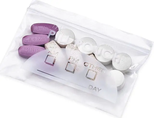 Alt view image 3 of 3 - Pill Bag Pouch, Reusable Plastic Pill Organizer Bags, Size 3" X 2" 3 Mil (Pack of 100)