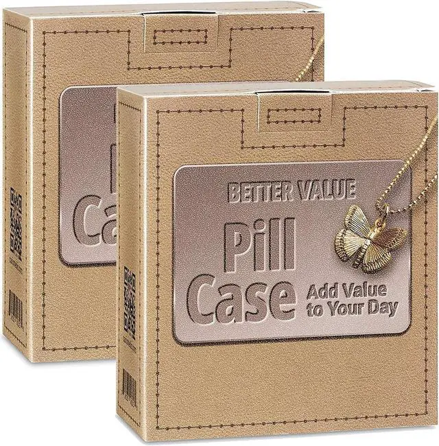 Alt view image 7 of 7 - Weekly Travel Pill Organizer - (Pack of 2) Medication Wallet Pill Box Reminders, Pill Container Dispenser Case, Vitamin Caddy Organizer, for 4 Times A Day, 7 Days a Week