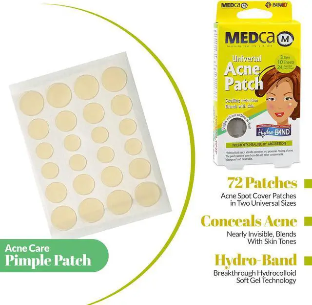Alt view image 2 of 7 - MEDca Acne Pimple Master Patch Absorbing Cover 24 Count Three Sizes 10 Sheets
