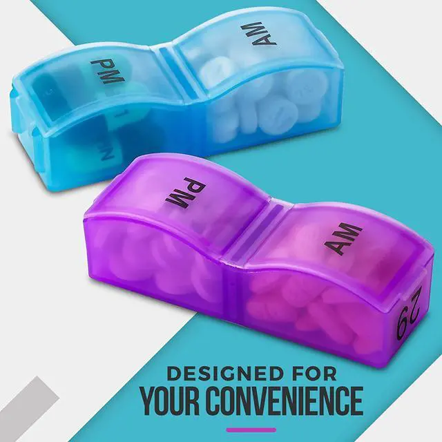 Alt view image 7 of 7 - Monthly Pill Organizer - Am/Pm Daily Pill Organizer 32 Compartments for Each Day, Pill Dispenser and Dispenser Caddy That Helps You Organize Your Life, Perfect for Supplements and Medication by MEDca